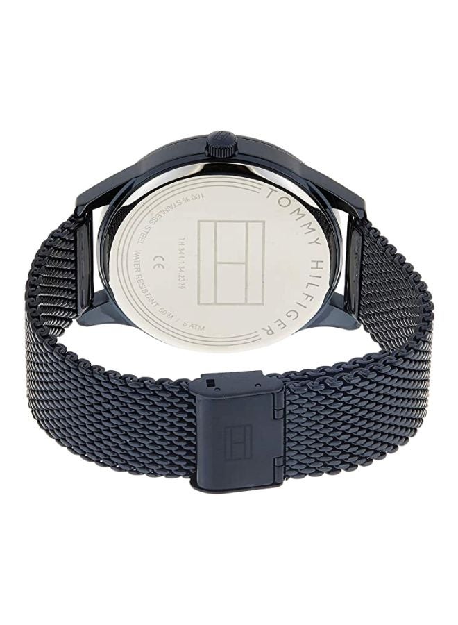 TOMMY HILFIGER Men's Round Shape Metal Analog Wrist Watch 44 mm - Blue - 1791421 - Image 4
