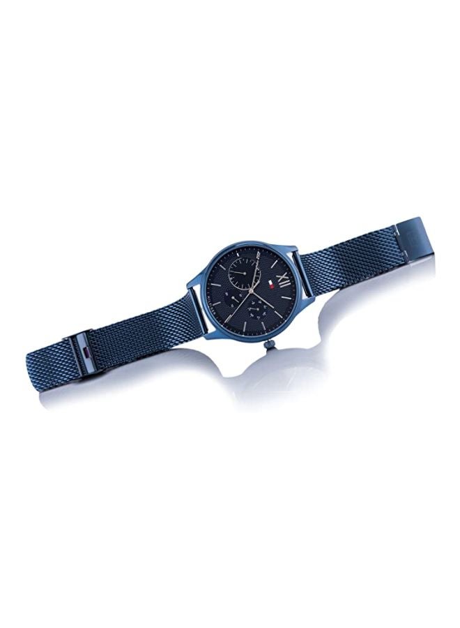 TOMMY HILFIGER Men's Round Shape Metal Analog Wrist Watch 44 mm - Blue - 1791421 - Image 5