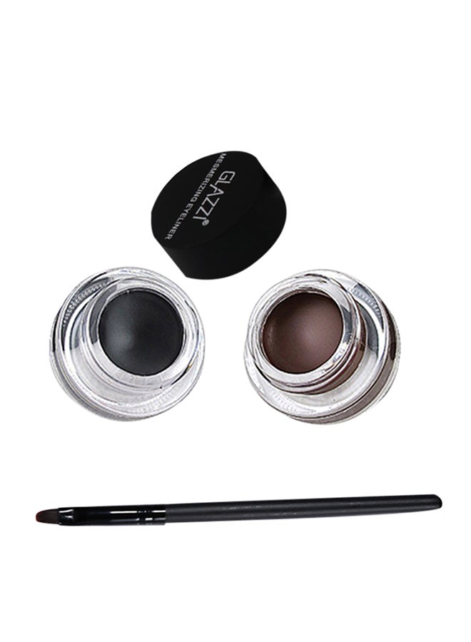 جلازي جل محدد عيون يدوم طويلا 2 في 1 أسود/بني - Image 1