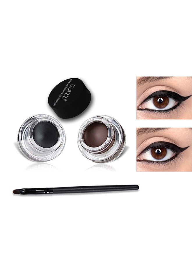 جلازي جل محدد عيون يدوم طويلا 2 في 1 أسود/بني - Image 2