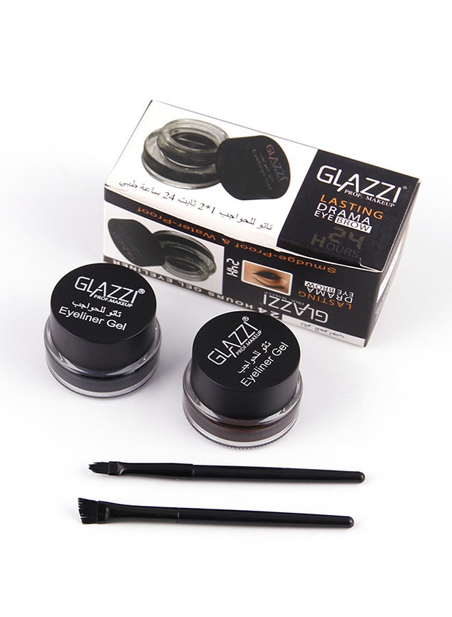 جلازي جل محدد عيون يدوم طويلا 2 في 1 أسود/بني - Image 3