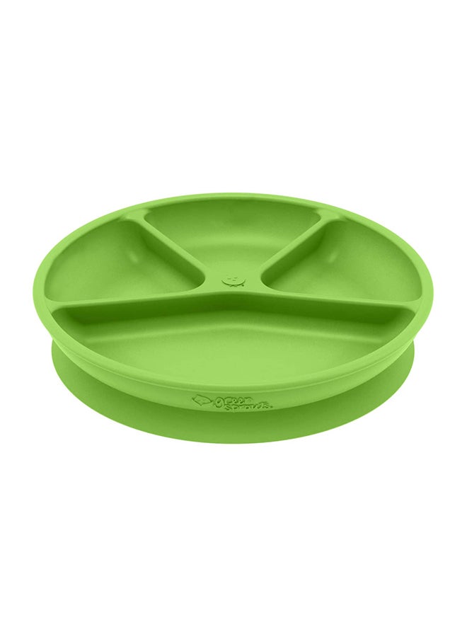 green sprouts - Baby Learning Silicone Feeding Plate - Image 1