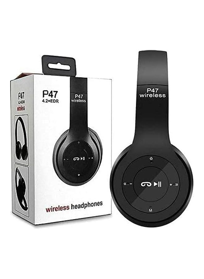 أي سي إس سماعات رأس لاسلكية تعمل بالبلوتوث وتوضع فوق الأذن أسود - Image 2