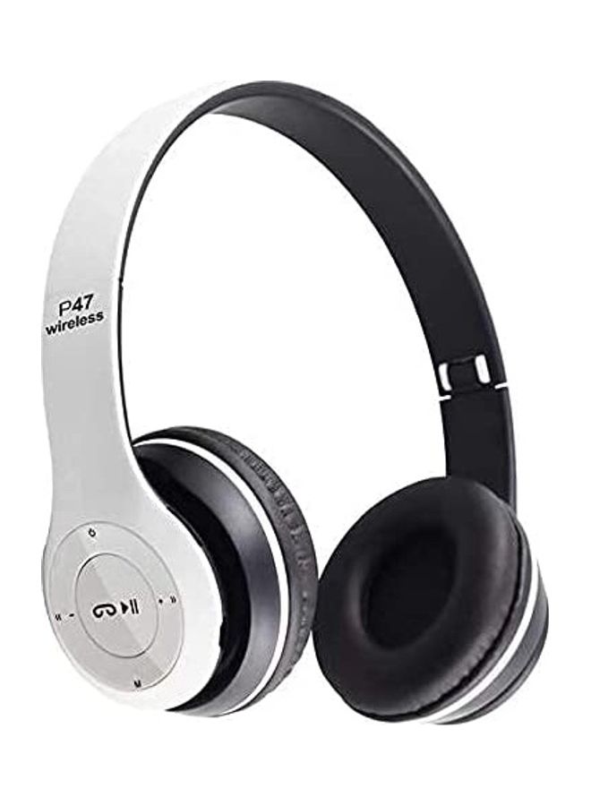 ICS Bluetooth Wireless Over-Ear Headphones White/Black - Image 1