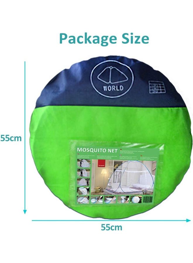 XiuWoo Foldable Pop-Up Mosquito Net Polyester White/Blue 180x200x150cm  - Image 2