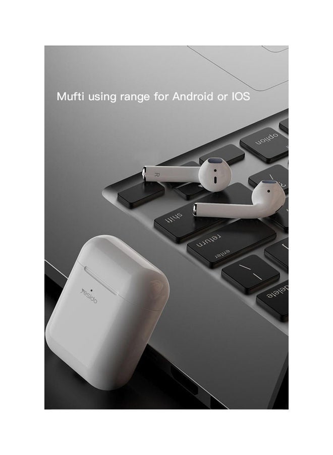 Yesido Bluetooth Wireless Earbuds With Charging Case White - Image 2