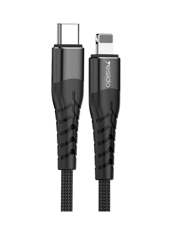 PD Type-C Fast Charging Data Cable Black