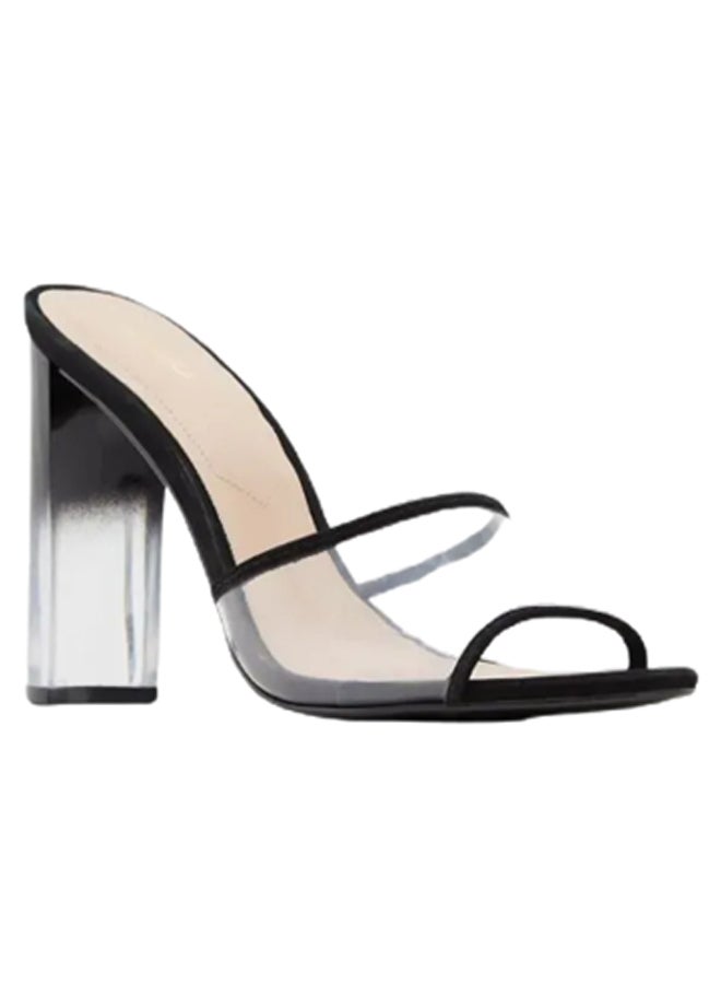 ALDO - Transparent High Heel Sandals Clear/Black - Image 1