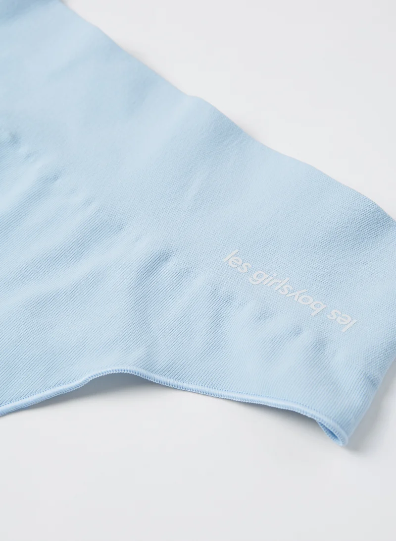 Les Girls Les Boys High Waist Thongs Blue