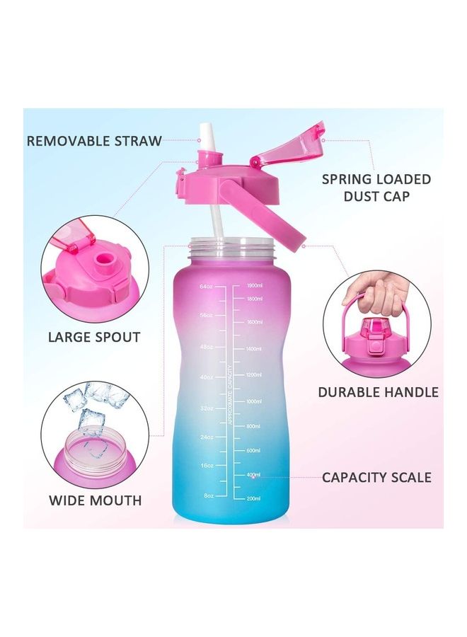 XiuWoo Water Bottle With Time Marker Carry Strap And Motivational Quote 12 x 4.9inch  - Image 3