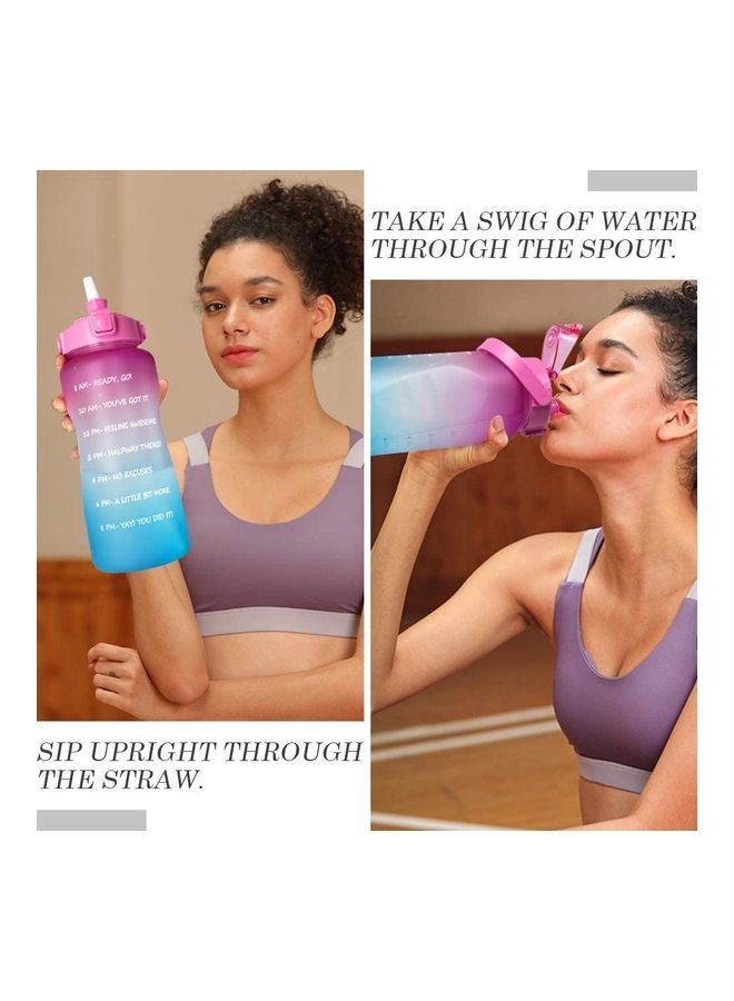 XiuWoo Water Bottle With Time Marker Carry Strap And Motivational Quote 12 x 4.9inch  - Image 4