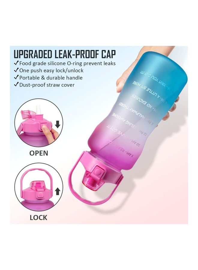 XiuWoo Water Bottle With Time Marker Carry Strap And Motivational Quote 12 x 4.9inch  - Image 2