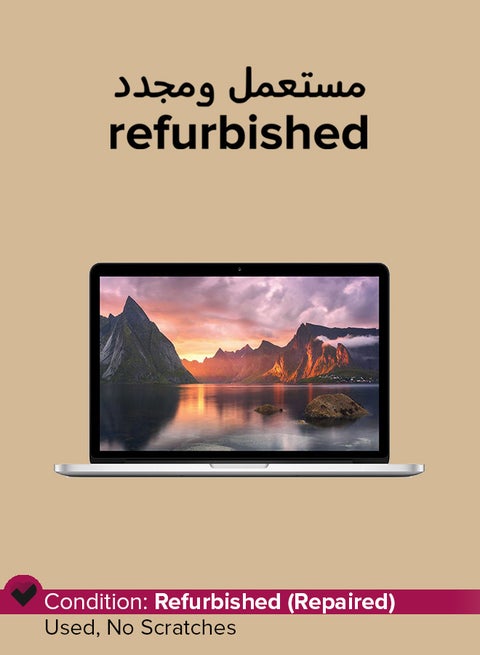 Refurbished - Macbook Pro MF839LL/A (2015) Laptop With 13.3-Inch Display,Intel Core i5 Processor/5th Gen/8GB RAM/128GB SSD/1.5GB Intel Iris 6100 Graphics Silver English Silver English Silver