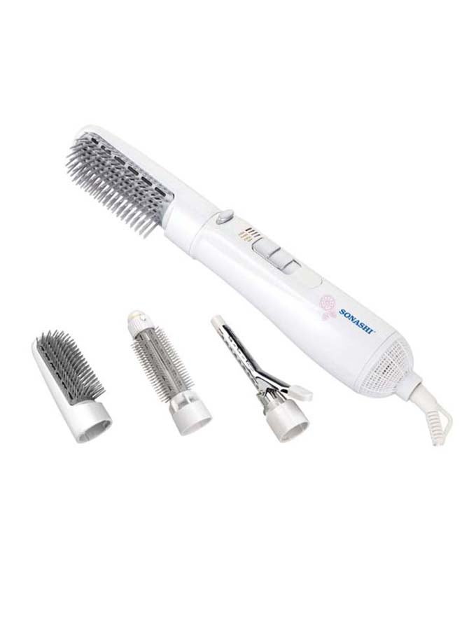 SONASHI 4in1 Hair Styler With Detachable Thermal Brush Curler Clip And Big Roller Brush  HighCareCoolOff  Adjustable Settongs 360 Degree Swivel Cord With Hanging Function  SHS-2086 White 32cm  - Image 1