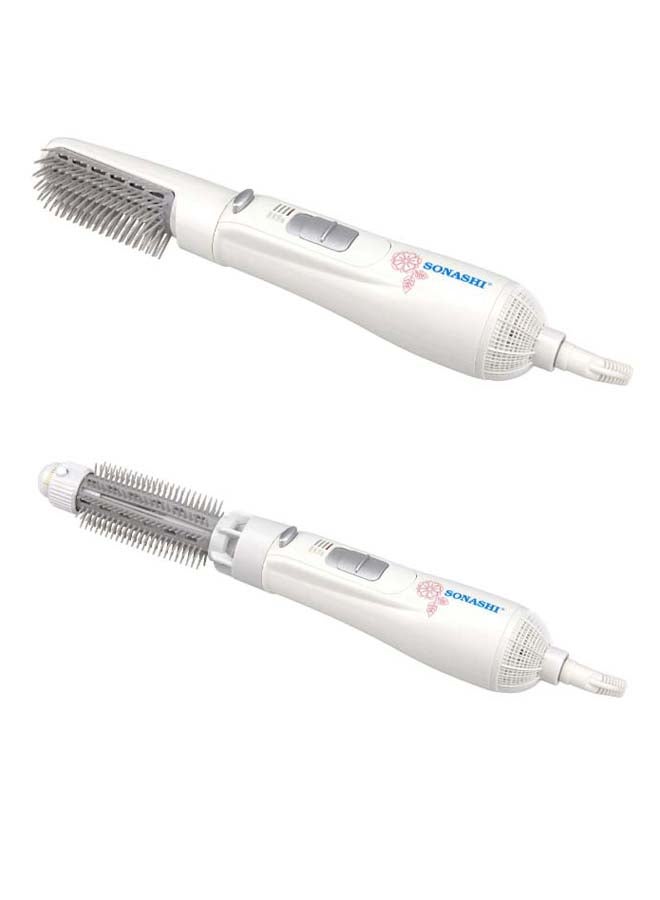 SONASHI 4in1 Hair Styler With Detachable Thermal Brush Curler Clip And Big Roller Brush  HighCareCoolOff  Adjustable Settongs 360 Degree Swivel Cord With Hanging Function  SHS-2086 White 32cm  - Image 2