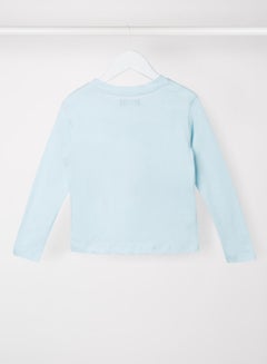 RAHA Girls Cool Printed Modern T-Shirt Blue  - Image 2