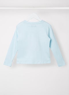 RAHA Girls Modern Printed Cool T-Shirt Blue  - Image 2