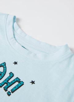 RAHA Girls Cool Printed Modern T-Shirt Blue  - Image 4