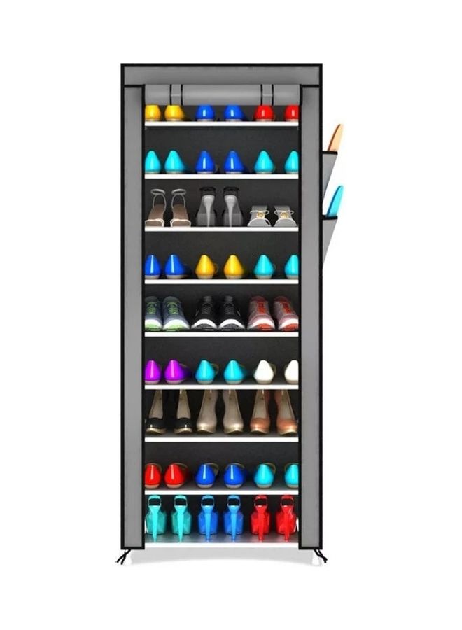 MTL - 9-Tiers Shoe Cabinet Rack Grey 60x30x160cm - Image 1
