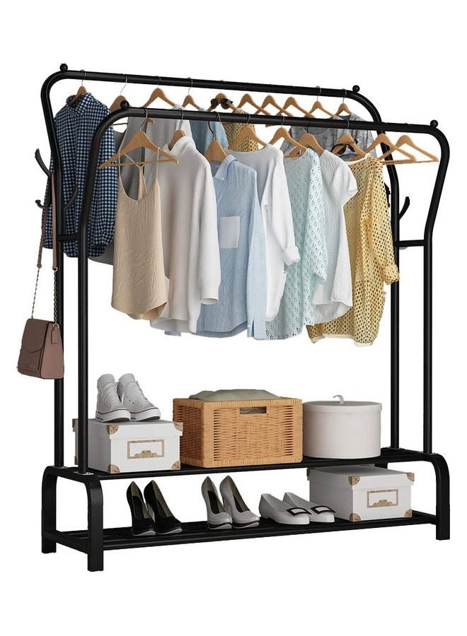 MTL Clothes Organizer And Holder Metal Stand Black 130x33x148cm 