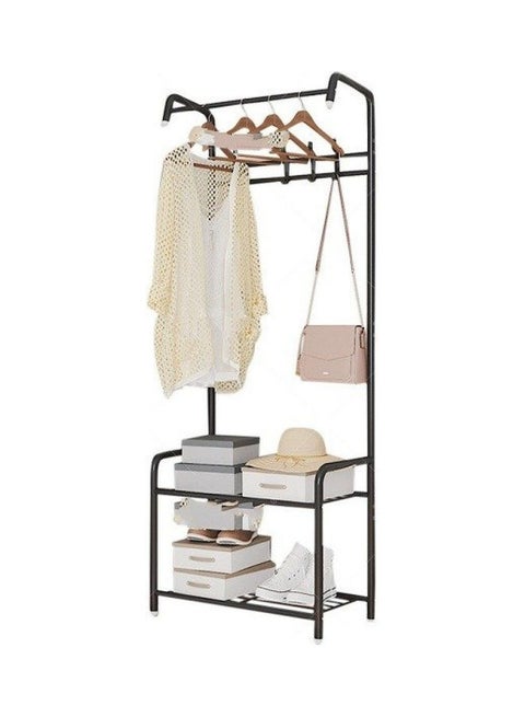 Clothes Garment Rack With Hangers Black