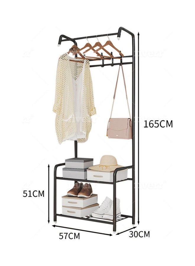 Clothes Garment Rack With Hangers Black