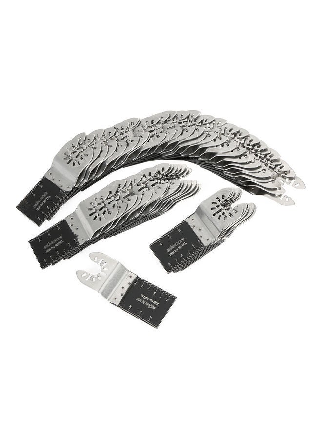 KKmoon 50-Piece Oscillating Saw Web Black/Silver - Image 1