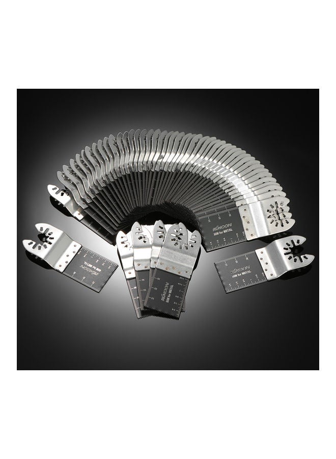 KKmoon 50-Piece Oscillating Saw Web Black/Silver - Image 2