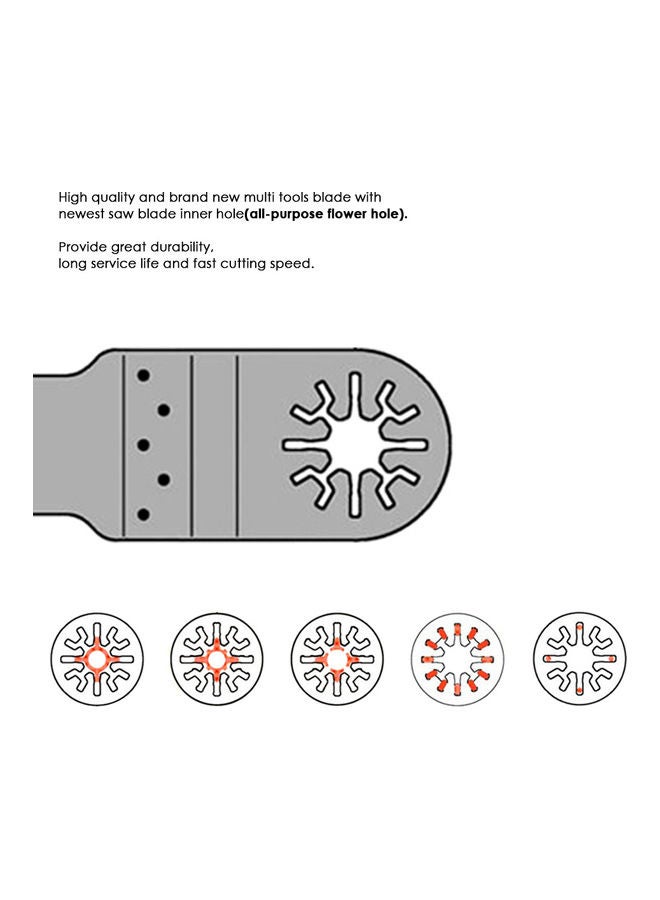 KKmoon 50-Piece Oscillating Saw Web Black/Silver - Image 5