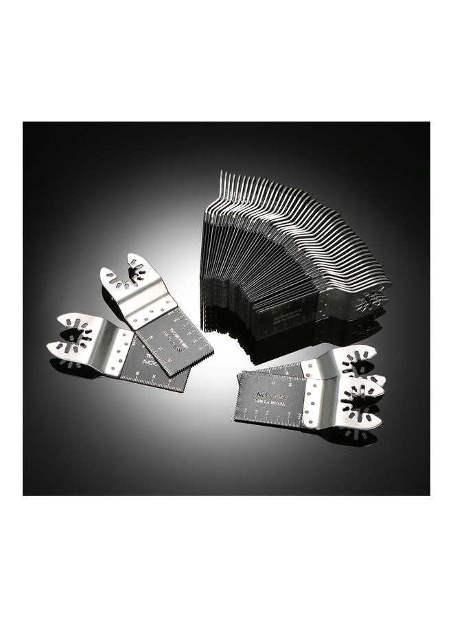 KKmoon 50-Piece Oscillating Saw Web Black/Silver - Image 3