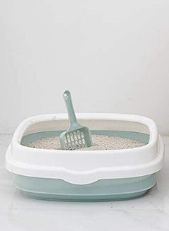 Generic Al Theqa Cat Litter Box Large With Scooper Blue 47x39x13cm  - Image 2