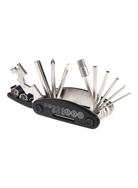 Bike Fix Tool Kit  16 In 1 Multifunction Cycling Mechanic Bike Fix Tools Mini Bike Travel Repair Tool Kits Set Bike Tyre Fix Metal Rasp GlueLess PatchesStorage Bag Cyclist Bicycle