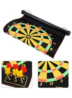 Generic Magnetic Double Sided Dart Board Wall Hanging Dartboard With 6 Safety Darts 15inch  - Image 3