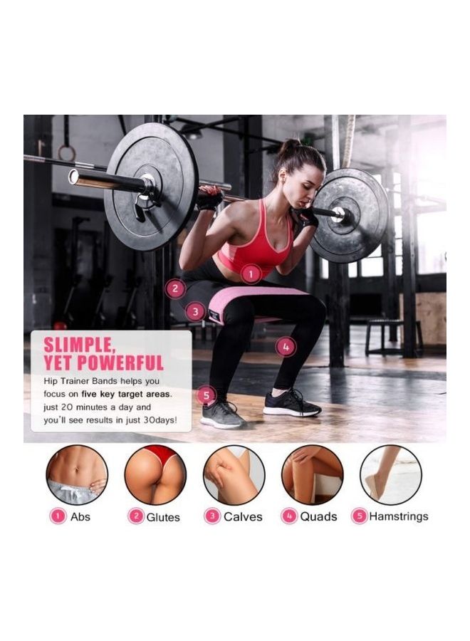 Generic 3Pcs Resistance Bands For Legs  Sports Fitness Stretch Resistance Loops Band  - Image 2