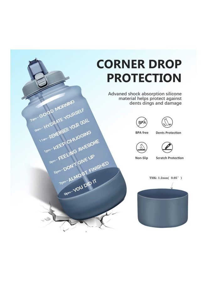 XiuWoo Motivational Time Marker Water Bottle With Straw  - Image 2