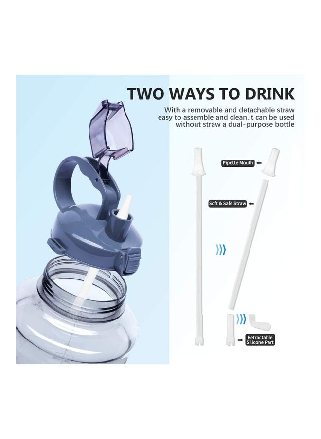 XiuWoo Motivational Time Marker Water Bottle With Straw  - Image 4