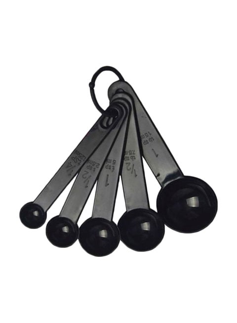5-Piece Measuring Spoon Black 12cm