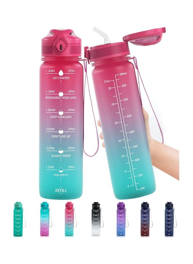 XiuWoo Water Bottle With Motivational Time Marker - Image 1