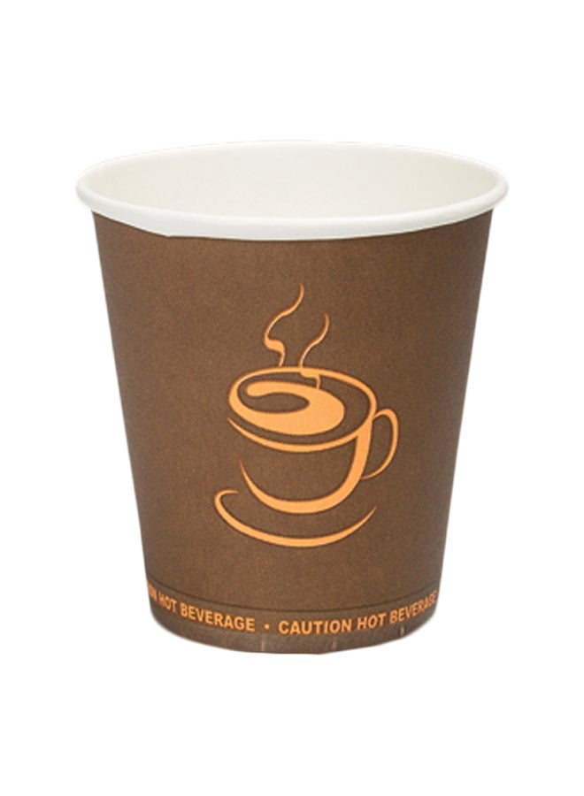 Falcon 100-Piece Disposable Paper Cup without Handle Brown/Yellow/White - Image 3