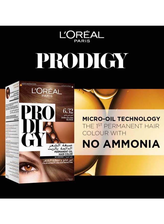 L'OREAL PARIS Prodigy Permanent Oil Hair Color New Amonia Free 6.32 Dark Golden Blonde  - Image 2