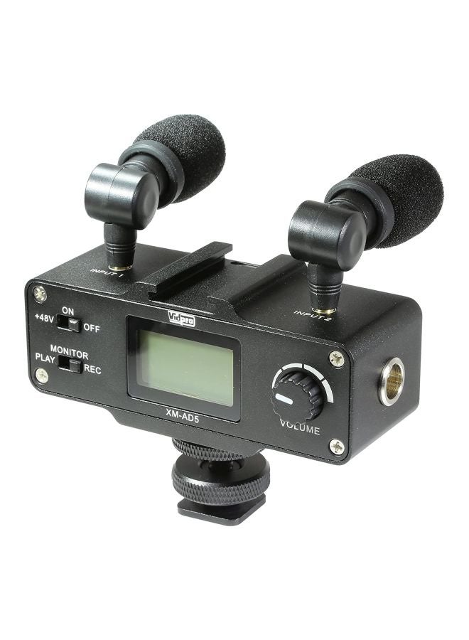 VidPro - Pre Amp Smart Mixer With Dual Condenser Microphone B01BAUG3YA Black/Grey - Image 1