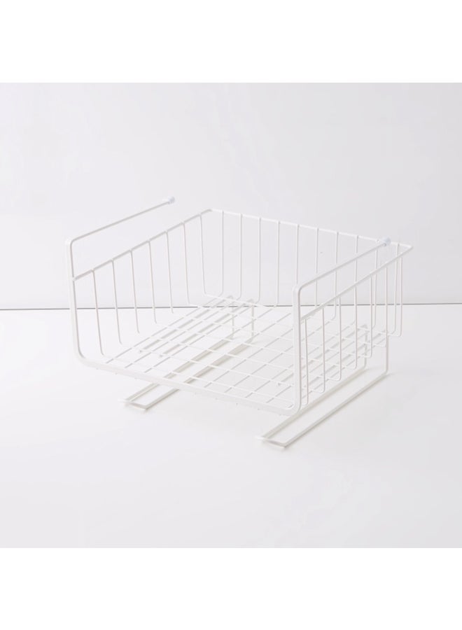Home Box - Maisan Over The Shelf Holder Basket White - Image 1