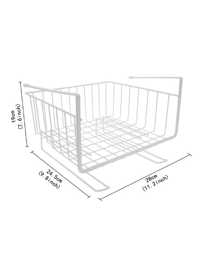Home Box - Maisan Over The Shelf Holder Basket White - Image 1