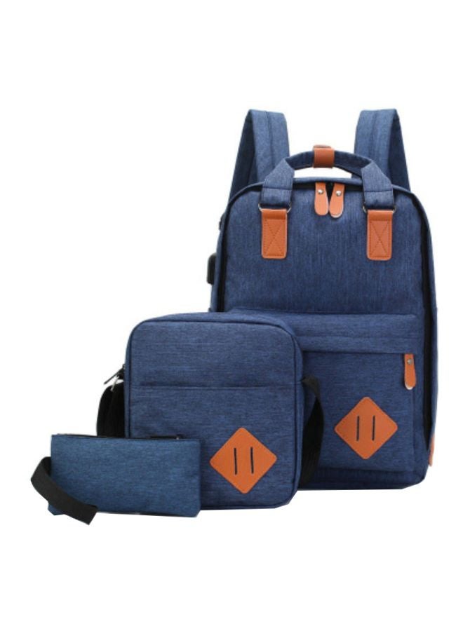 Beauenty 3 Piece Casual Backpack Blue - Image 1