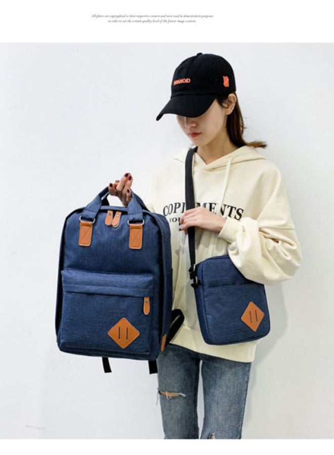 Beauenty 3 Piece Casual Backpack Blue - Image 2