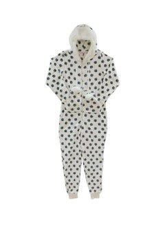 Animal Print Hooded Jumpsuit Multicolour