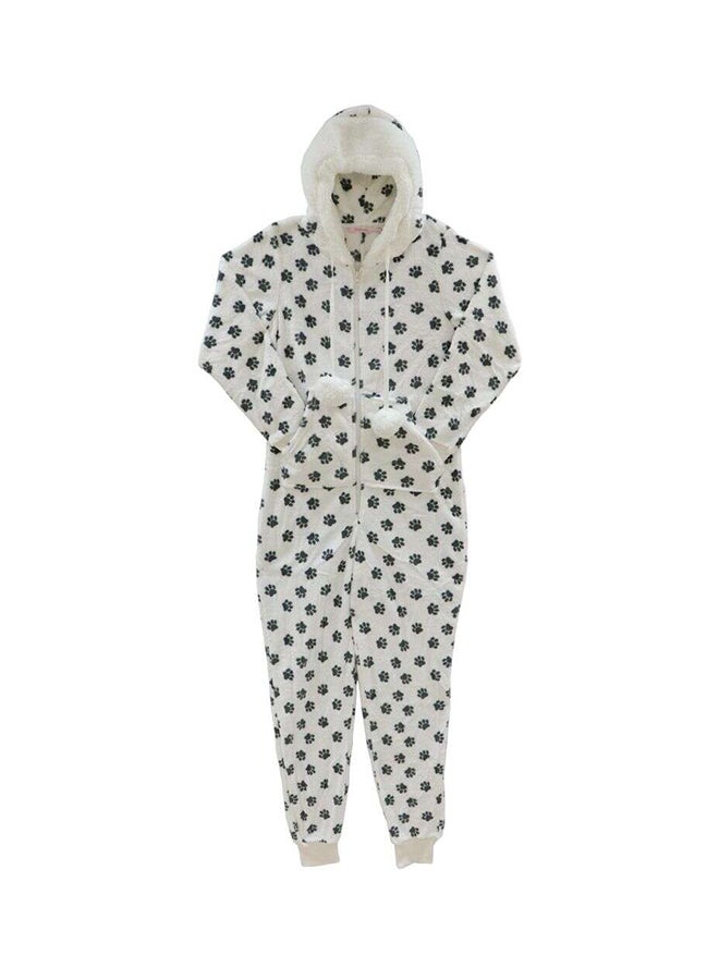 Outdoor - Animal Print Hooded Jumpsuit Multicolour - Image 1