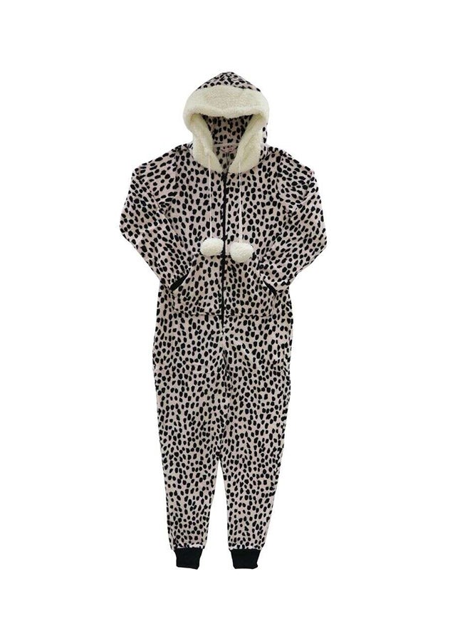 Outdoor - Animal Print Hooded Jumpsuit Multicolour - Image 1