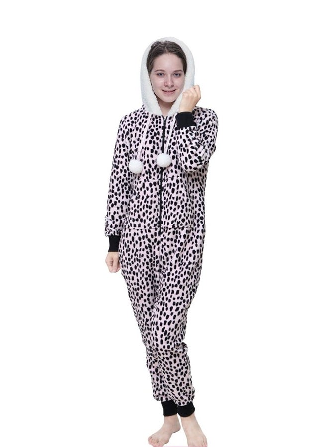 Outdoor - Animal Print Hooded Jumpsuit Multicolour - Image 1
