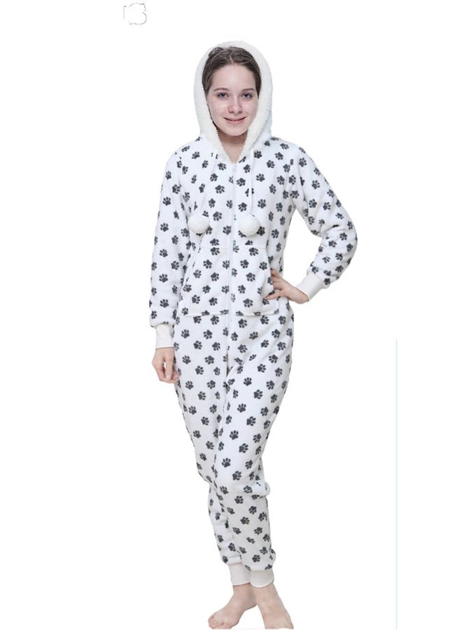 Outdoor - Animal Print Hooded Jumpsuit Multicolour - Image 1